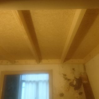 houtskelet vloer mezzanine/ plafond keuken