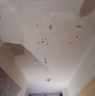glasvlies op plafond - voorbereiding 3